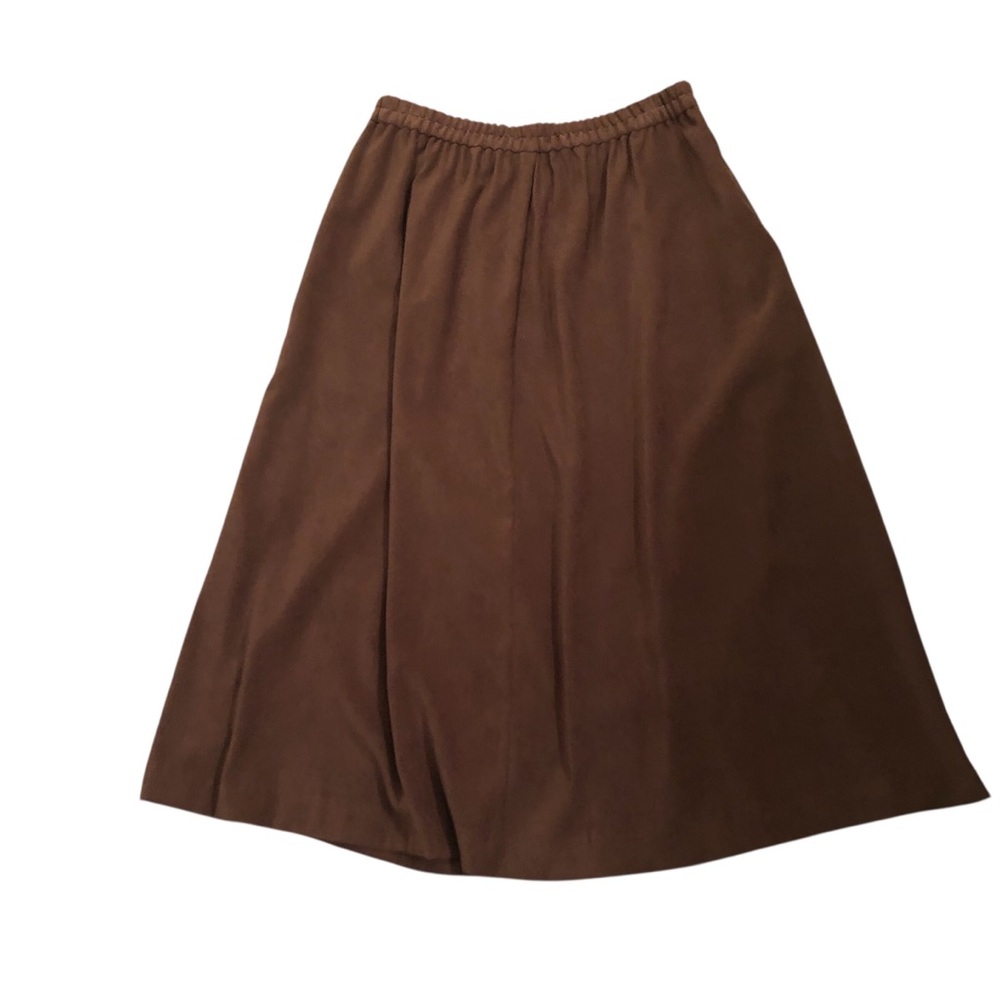 Orvis Brown Brushed Twill Flowy Maxi Skirt Size 12P